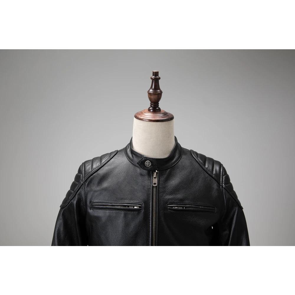 Chinesische Größe Echtes Leder Jacke Männer 100% Natürliche Rindsleder Echtes Leder Jacken Slim Fit Motorrad Jacke Mann Biker Mantel Herbst M357