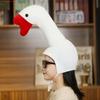 White/Pink Halloween Party Hat Plush Cartoon Goose Hat Outdoor Big Goose Headgear  Halloween Party