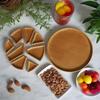 8-Section Wooden Serving Tray - Composite Wood Snack & Cheese Board for Parties, Picnics, Tea Time, Fruit Display with Natural Finish