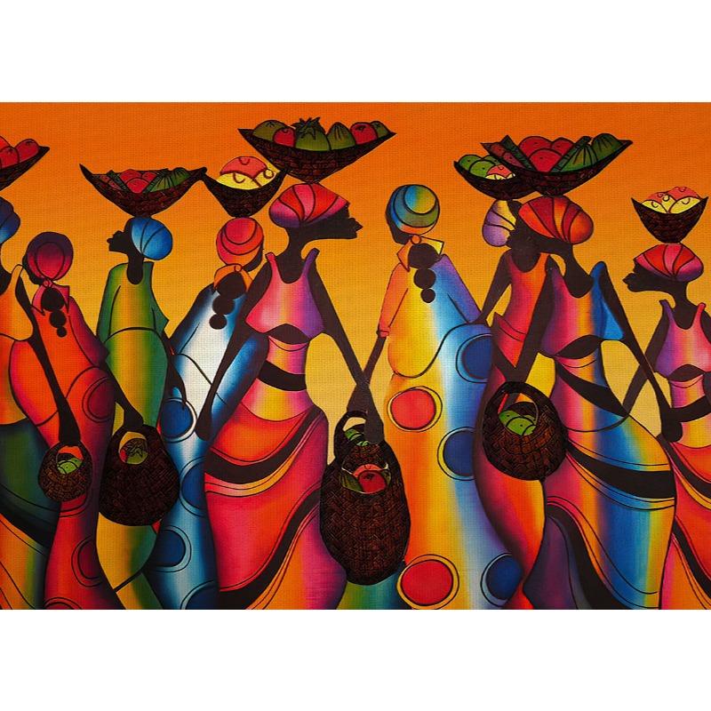 

Африканская женщина под закатным солнцем Постеры и принты Современная фигура Холст Живопись Настенное искусство Картины Украшение для дома Барная комната 21cm×30cm NoFrame