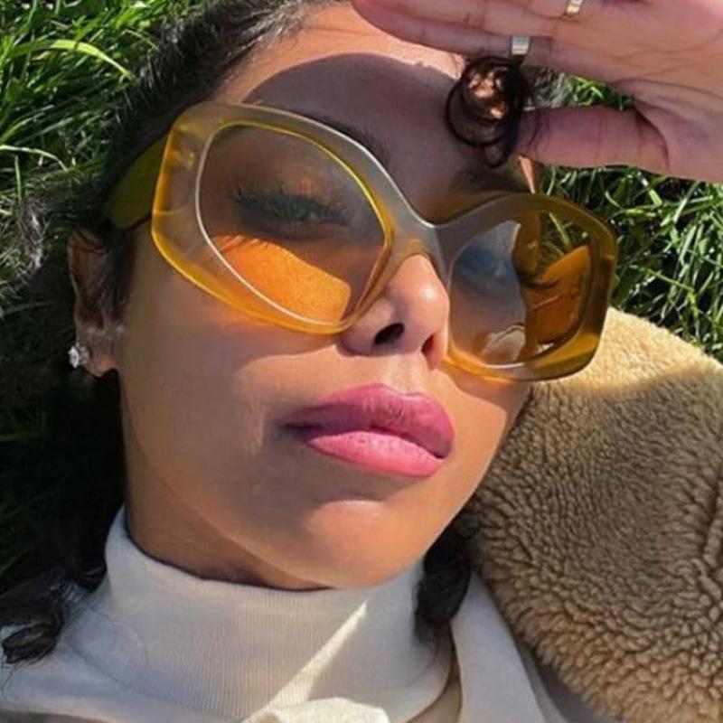 Durable High Quality Retro High End Designer Style Edgy Punk Trendy Oversized Female For Both Male Sun Glasses
