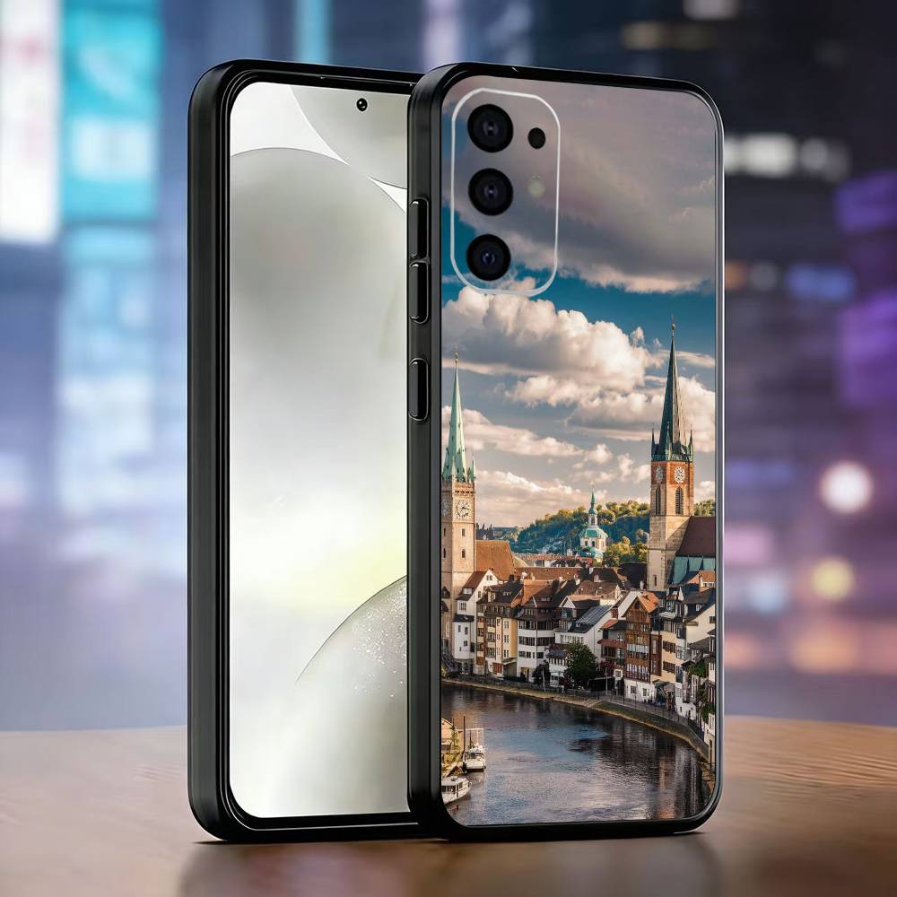 

Magnificent Swiss Landscapes Phone Case For Samsung S25,S24,S21,S22,S23,S30,Ultra,S20,Plus,Fe,Lite,Note,10,Black Cover Samsung S205G