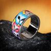 Exquisite Handmade Enamel  Women's Suit Fashion Gradient Color Fox  3 Piece Set Ring Necklace Stud Earrings