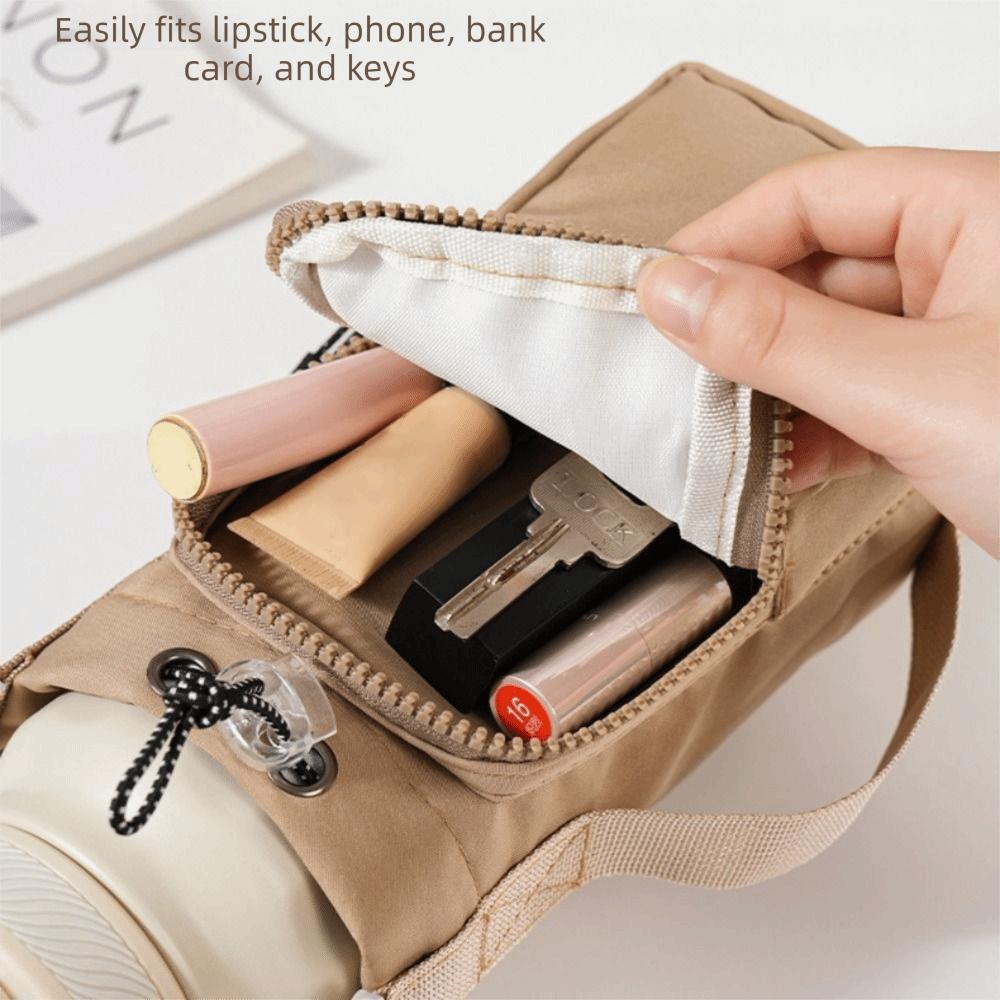 With Phone Pocket Water Cup Bags with Keychain & Mountaineering Button Bottle Carrier Bag  Unisex