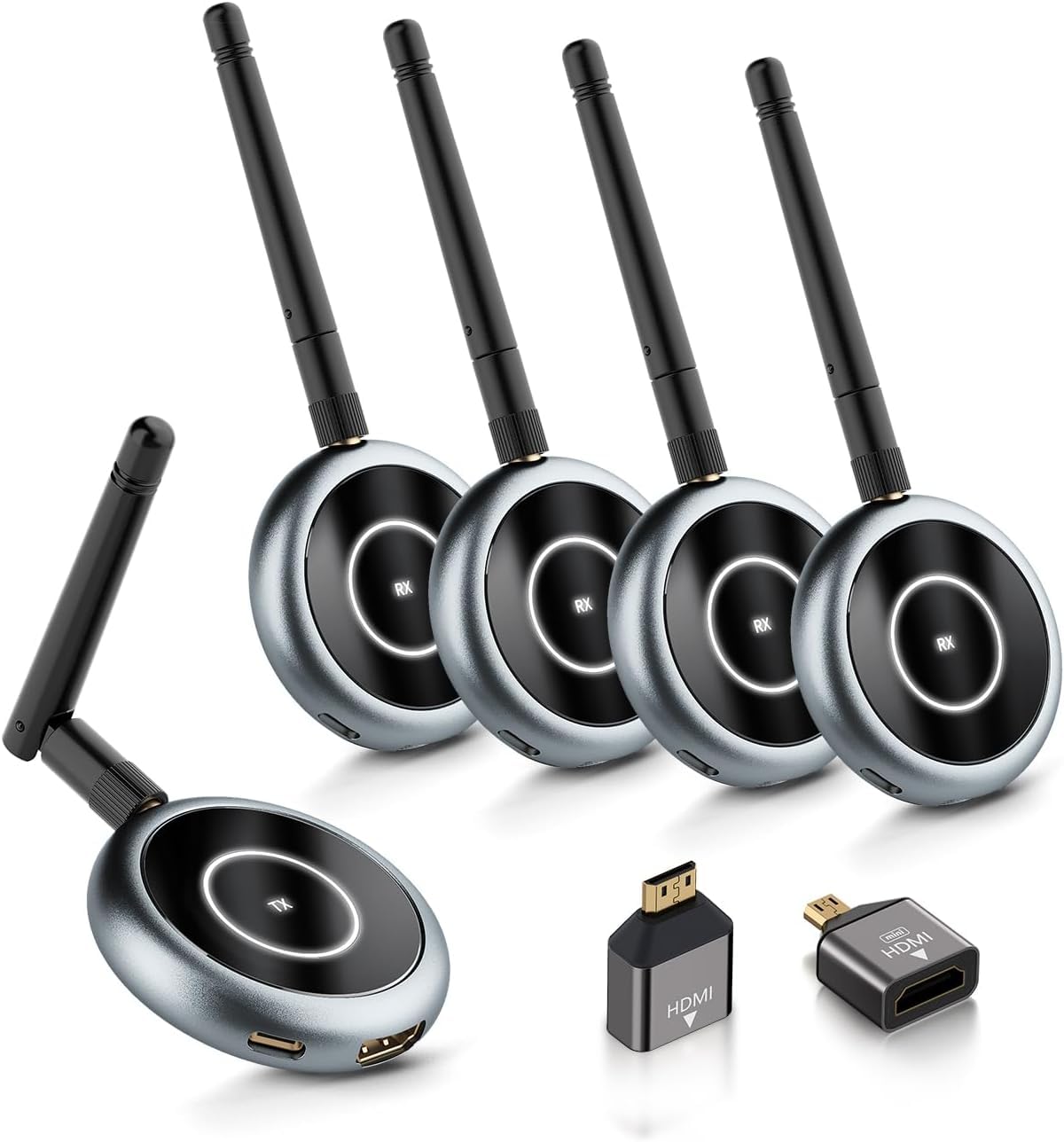 

AIMIBO Wireless HDMI Set HDMI Wireless Video Transmitter Can add 4 receivers Expansion mode compatible stable transfer distance Video and audio sync
