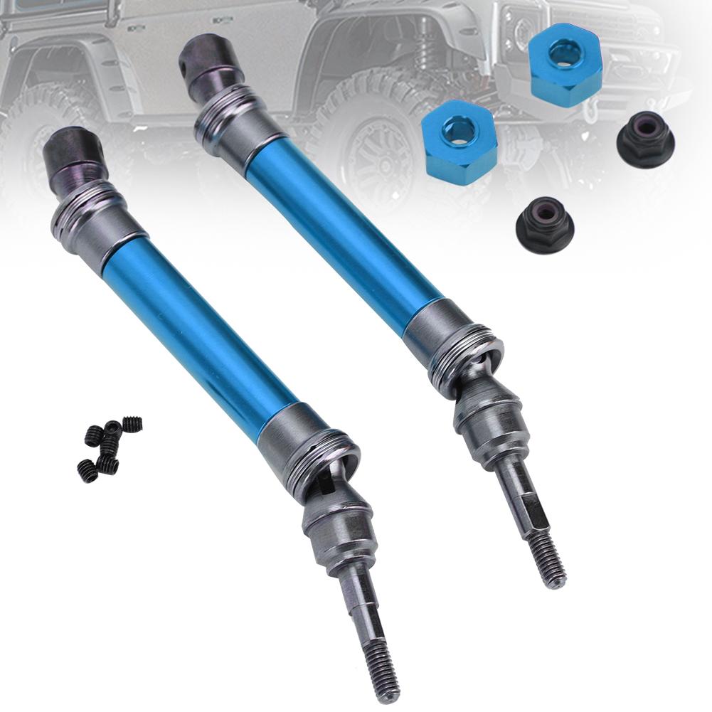 2Pcs RC Car Front CVD Three Section Type Drive Shaft Parts Accessories Fit for Traxxas Slash(Blue )