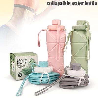 1 stks siliconen diamant opvouwbare waterbeker sportwaterfles buiten reizen opvouwbare draagbare compressie-uitbreidingsflessen