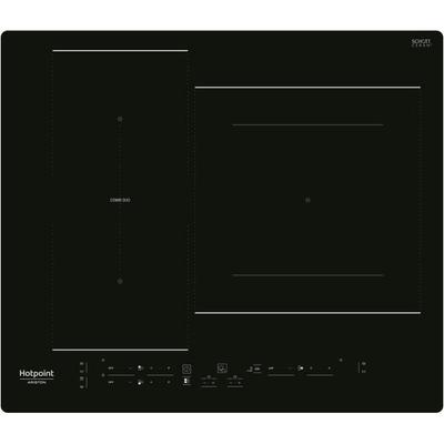 Induktionskochfeld – HOTPOINT – 3 Kochzonen – Flexible Kochzonen – B 59 x T 51 cm – HB2760BNE – 7200 W Gesamtleistung – Schwarz