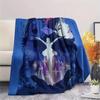Perfect Blue  Print Flannel Blanket, High Quality Comfortable for All Seasons, Home Decor, Warmth and Comfort