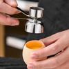 Egg Shell Opener Egg Topper Cutter, Stainless Steel Egg Cracker Separator for Raw, Soft or Hard Boi - GXCC