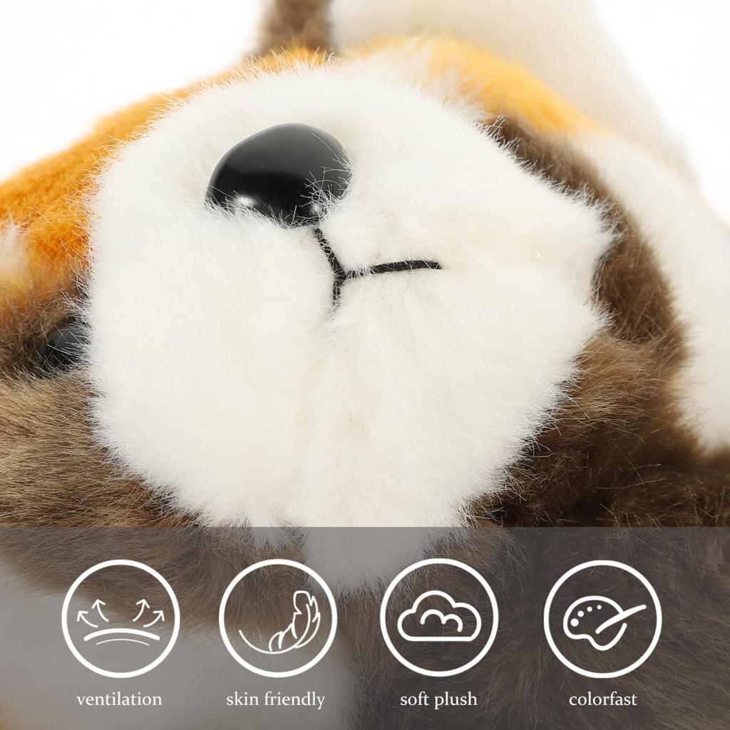 STOBOK Red Panda Hand Puppet, Cute Plush Toy with Moving Mouth for Ventriloquism and Parent-Child Play