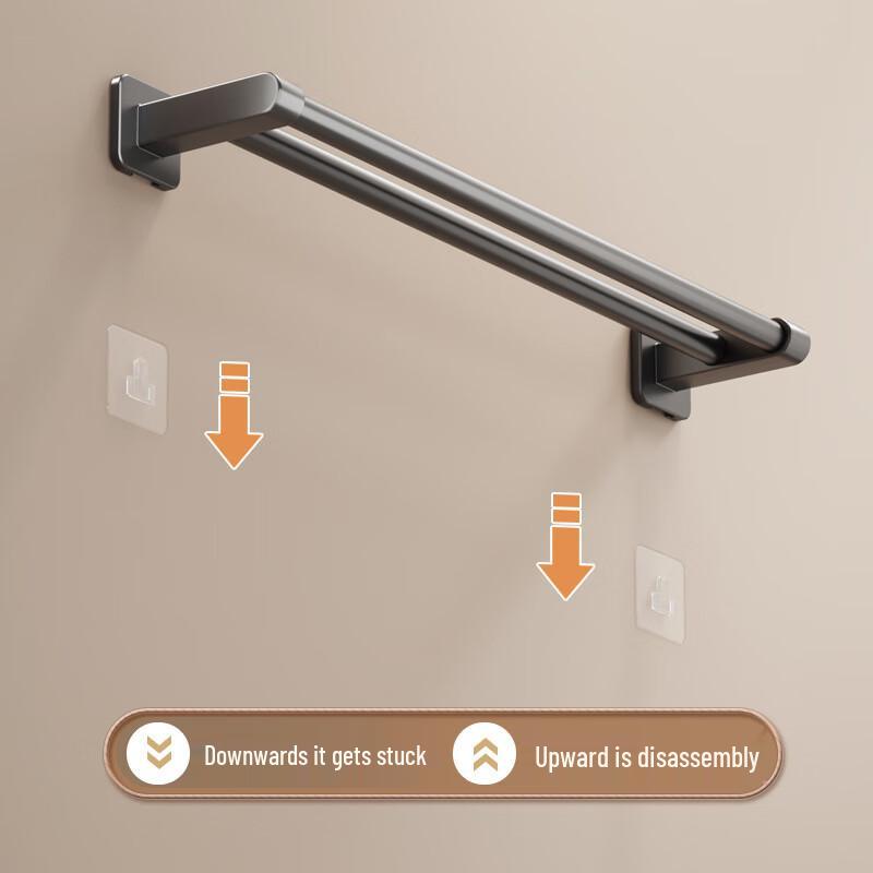 Multifunctional Punch-Free Bathroom Towel & Slipper Rack