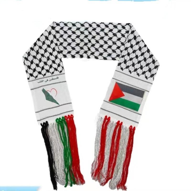 Flag Palestine Gaza Printing Polyester Scarf Outdoor Use Fan Football Souvenir