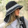 Waterproof Wide Brim Bucket Hats, Foldable UV Protection Womens Sun Hat with Neck Flap for Summer Beach Fishing Hiking
