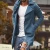 Herrenmantel Windjacke Strickjacke Slim Einfarbig Trenchcoat für Winter