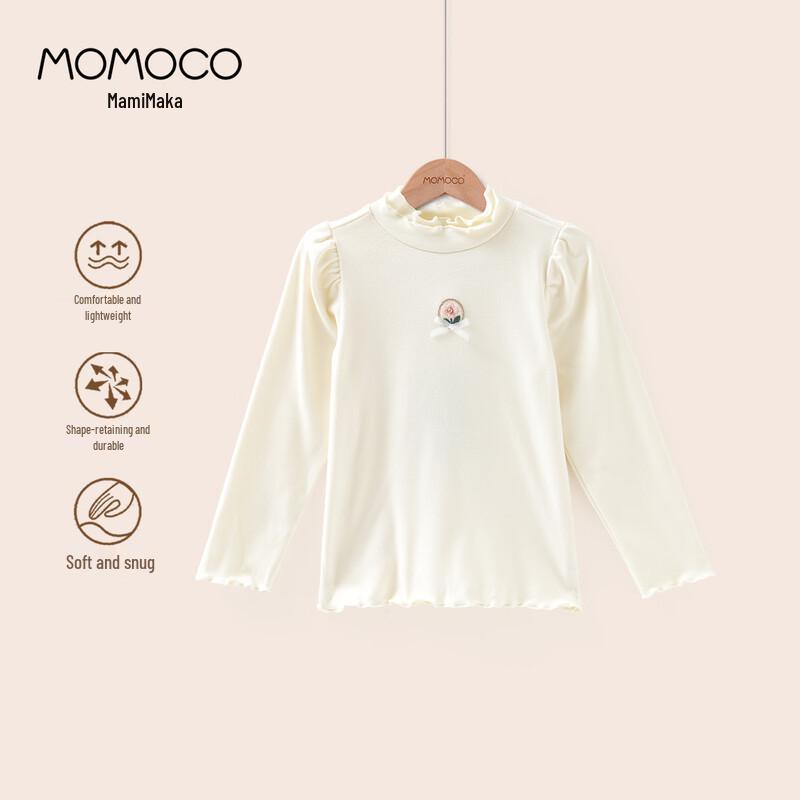 Базовая кофта с высоким воротником для девочек MOMOCO, Осень 2025 105