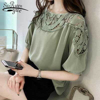 SURWENYUE Mode Kurzarm Sommer Tops Sexy Aushöhlen Hemd Plus Größe 3XL 4XL Frauen Tops