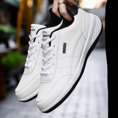Moda 2024 Zapatos Deportivos Casuales para Hombre Zapatos de Cuero de Moda Zapatillas Planas Cómodas para Exteriores Transpirables Ligeros Zapatillas Blancas para Hombre Zapatos