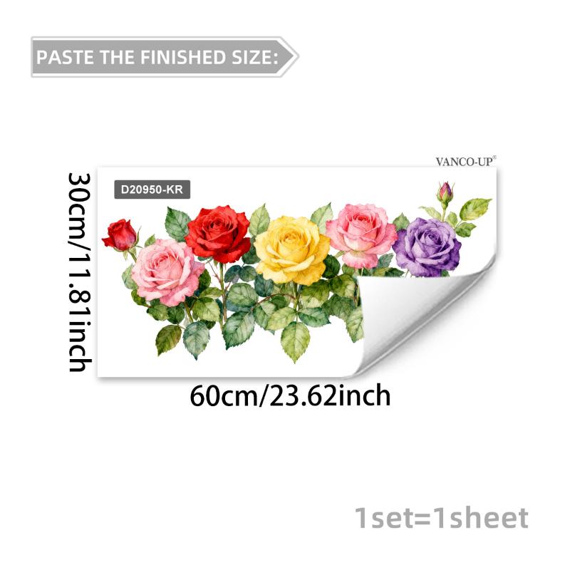 3D Tulip Flower Window Stickers Static Cling Waterproof Floral Decal Windows Decor For Home Bedroom Bathroom Glass Decoration