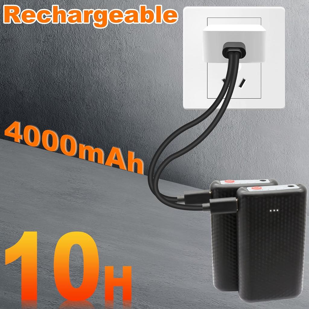 Heated Socks for Men Women, Electric Rechargeable Battery Powered Heated Socks Thermal Warm Winter Washable Heated Socks for Outdoor Sports Hiking