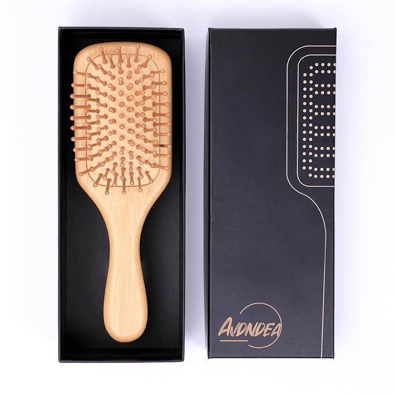 Natural Bamboo Scalp Massage Air Cushion Comb Set
