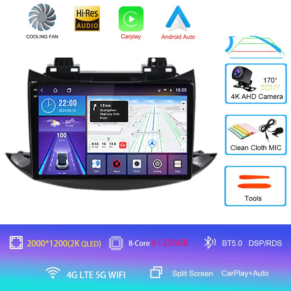 For Chevrolet Tracker Trax 2016 - 2019 Android 14 Auto Car Radio Multimedia Video Player Bluetooth GPS Navigation DSP Carplay BT