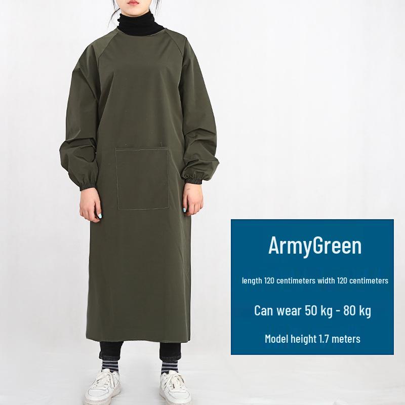 Unisex Waterproof Oil-Proof Long Sleeve Apron for Kitchen and Home