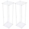 2pcs Tall Acrylic Vase Wedding Centerpieces Clear Flower Stand Elegant Display Holder for Birthday Party Wedding (23.62 Inch)