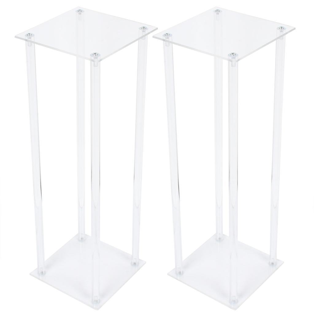 2pcs Tall Acrylic Vase Wedding Centerpieces Clear Flower Stand Elegant Display Holder for Birthday Party Wedding (23.62 Inch)