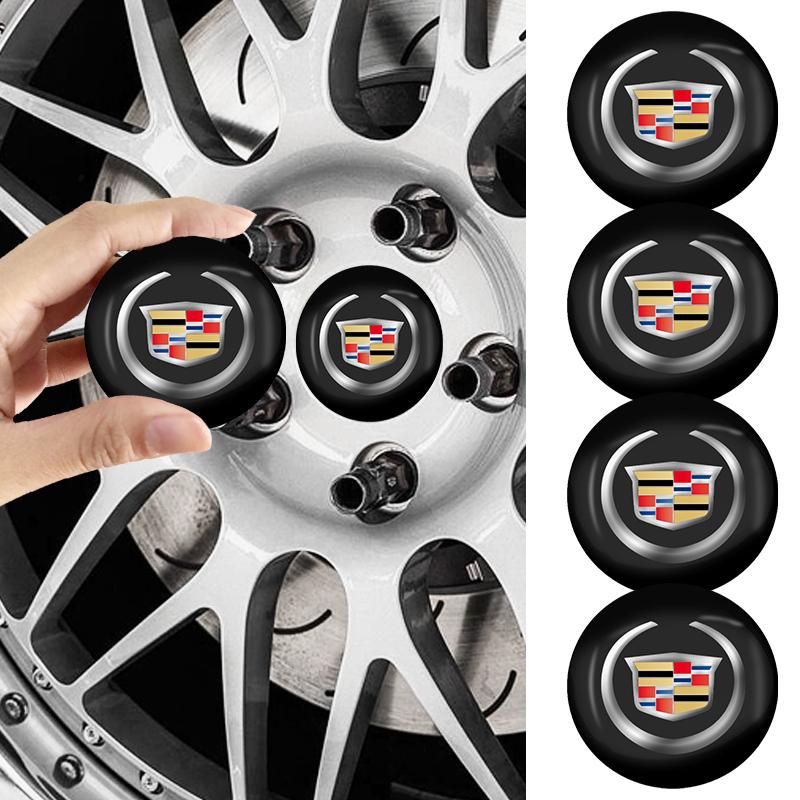 4pcs 56mm Car Wheel Center Hub Cap Stickers Styling For Cadillac Escalade WE49 Deville DTS ATS BLS CT4 CT6 CTS EXT SLR SRX XLR XT4