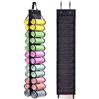 Sac de rangement pour leggings, cintre de rangement pouvant contenir 24 leggings ou chemises, compartiment pour jeans