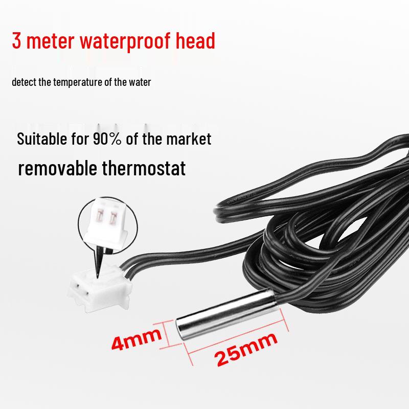 Waterproof High-Precision Thermostat Probe with Plug and Magnetic Air Head