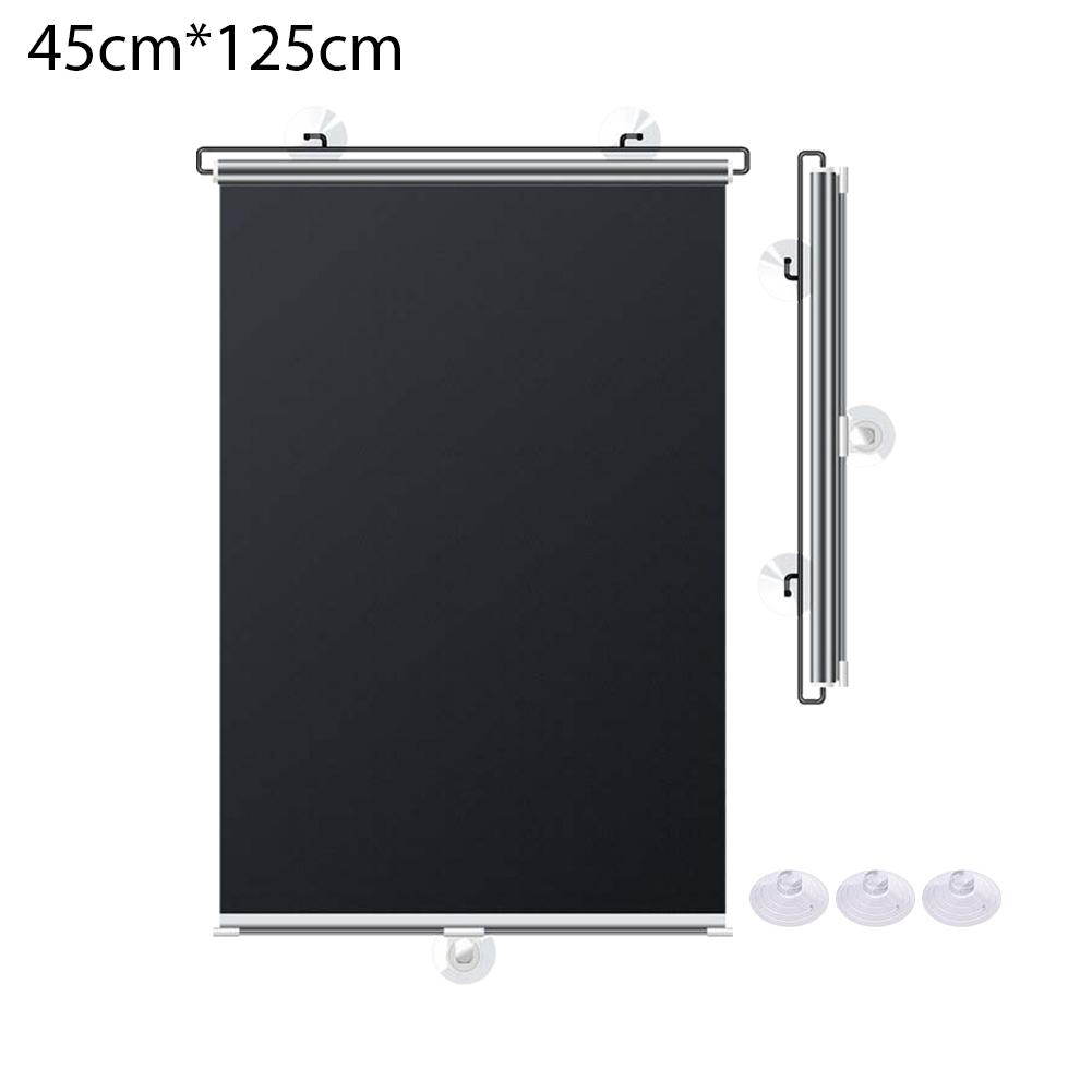 Universal Car Sun Side With Suction Cup Retractable Sunshade Curtain Heat-insulating Anti-UV Press Button Roll Up Car Visor