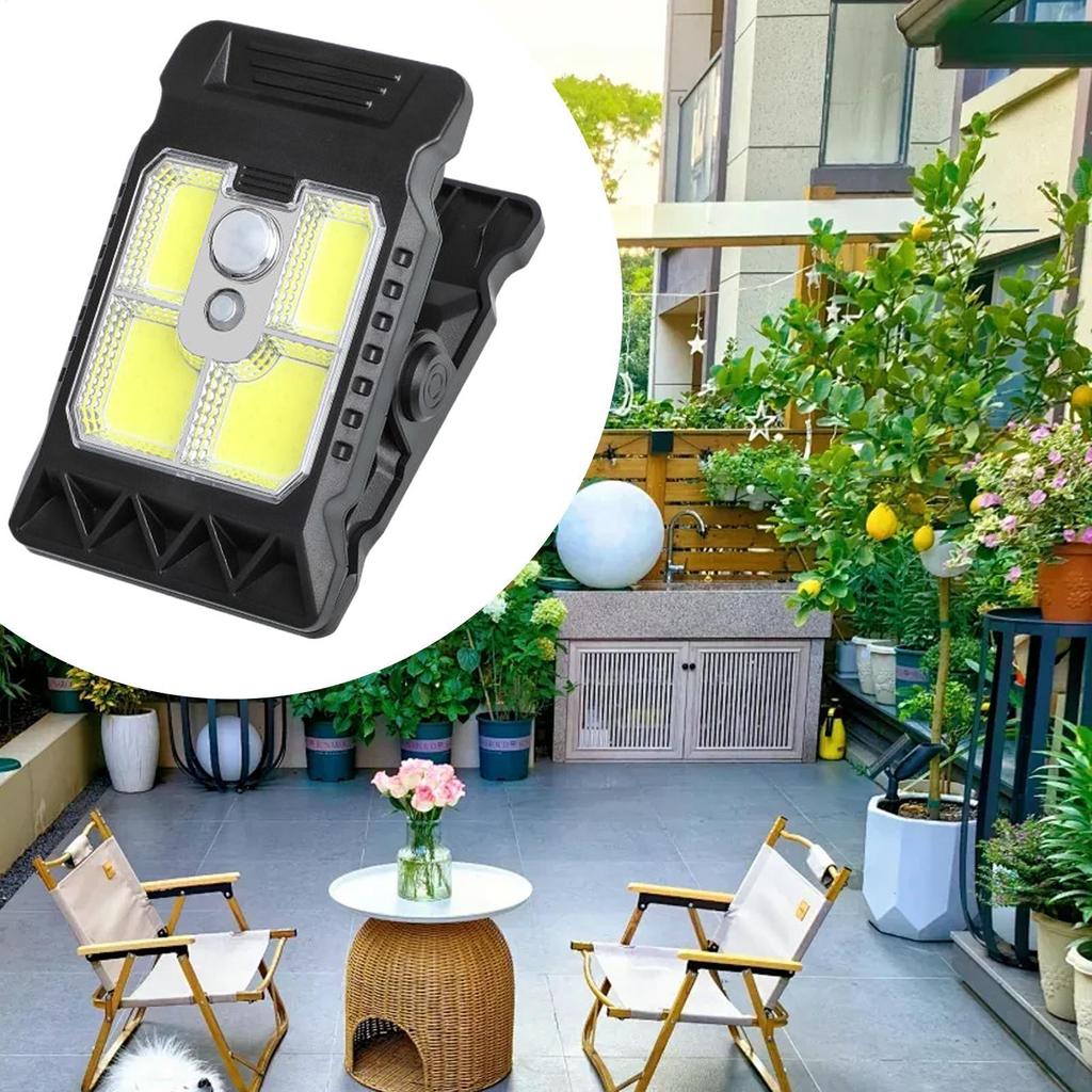 Outdoor Solar Clamp On Motion Sensor Lights Waterproof Work Light Camping Lamp Fence Walls Garage Led Lamps