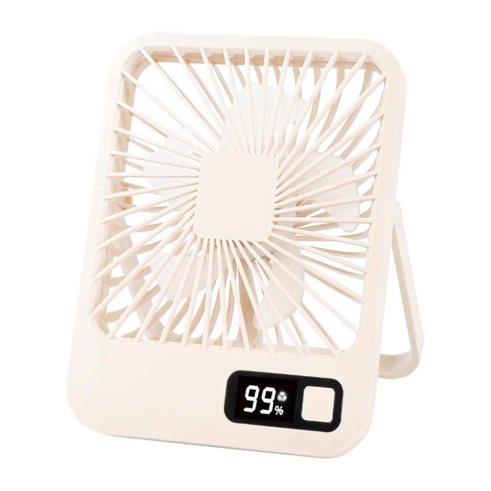

Desk Fan Small Fan Quiet USB Fan with Digital Display Table Fan 1500mAh Rechargeable Desktop Fan with 5 Speed Desk Fan 2