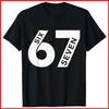 Cool Six Seven Number Gen Alpha Slang 6 7 Black Cotton T-Shirt S-5XL