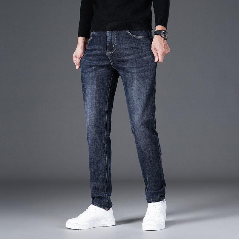 2024 Autumn/Winter Jeans Men'S Slim Fit Straight Leg Business Casual Pants Men'S Pants