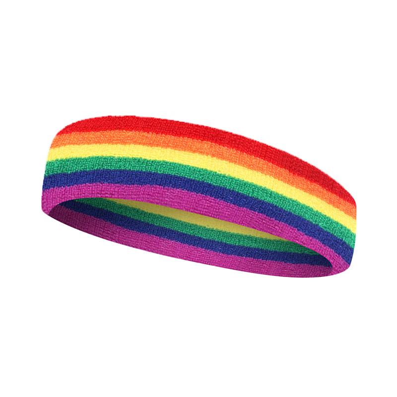 TULX Rainbow Sports Wristband & Headband Set