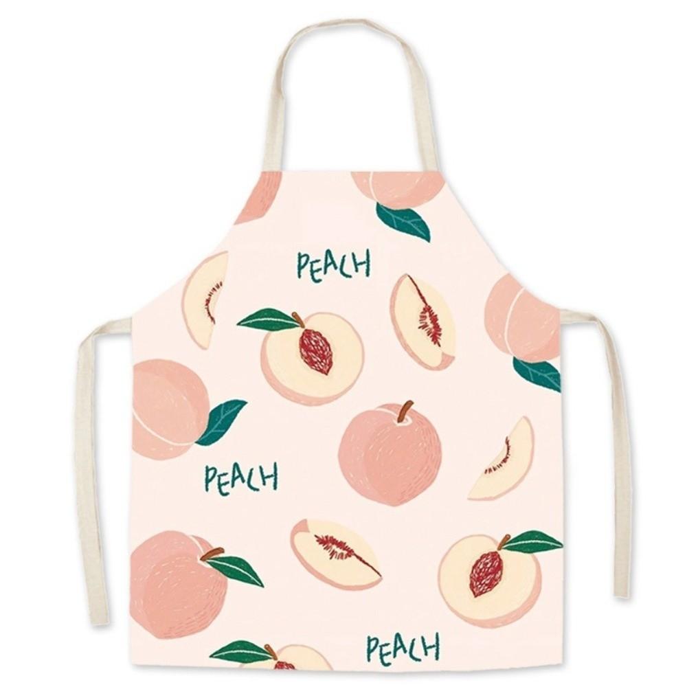 Strawberry Peach Halter Neck Apron Fruit Pattern Household Apron New Children Apron  Home Use