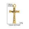 5Pcs Crosses Pendant Charms For Jewelry Making Supplies Christ Handmade Necklace Earrings Charm Gold Color Accessories Wholesale
