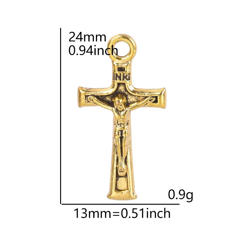 

5pcs Crosses Pendant Charms For Jewelry Making Supplies Christ Handmade Necklace Earrings Charm Gold Color Accessories Wholesale