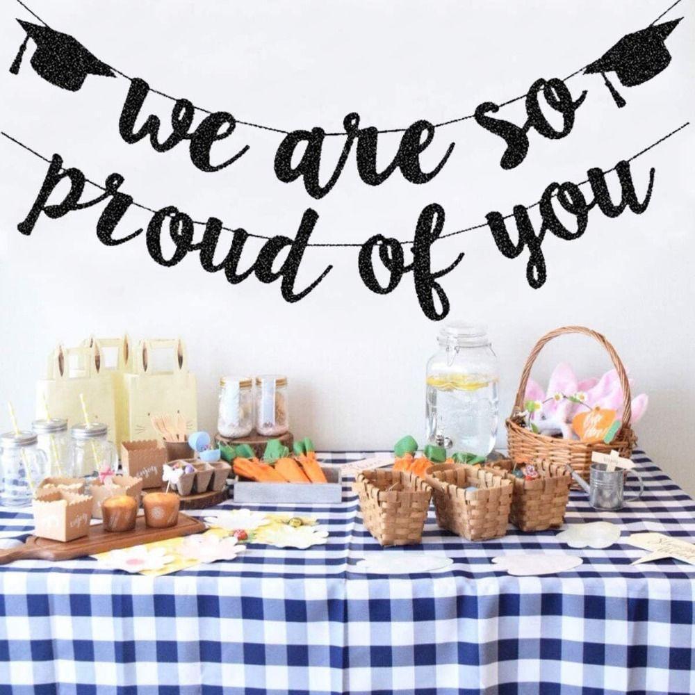 Reusable Graduation Party Banner Glitter Decor Graduation Hanging Banner  Photo Background