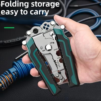 Multi-functional 18 In 1 Foldable Wire Strippe, Upgraded Multifunctional Foldable Wire Stripper, Multi-function Wire Stripping Pliers