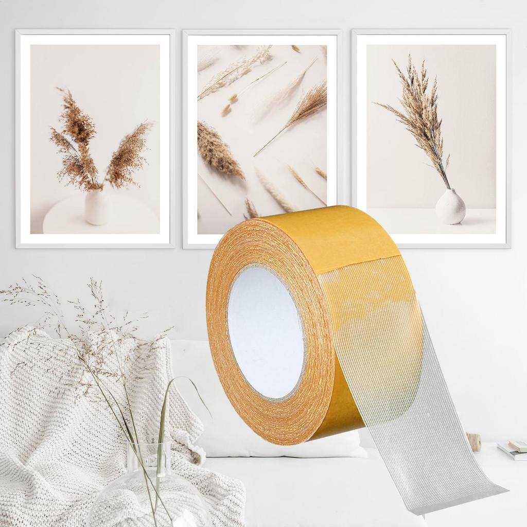 Heavy Duty Double Faced Tape Adhesive Tape Double Stick Tape 1 Inch X 16.1 Feet Double Sided Two Way Tapes Sticky Mounting Tape