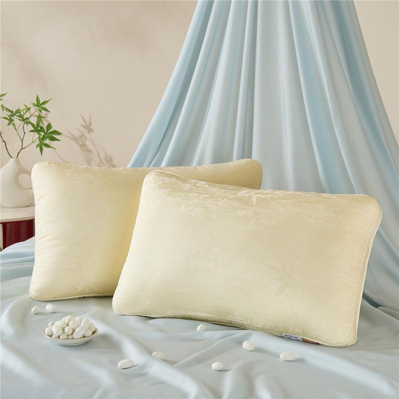 Yongyou Wansoft Golden Silk Composite Pillow for Neck Protection, Sleep Aid, Fluffy and Not Easy To Collapse, Home Bedroom, Student Dormitory Pillow