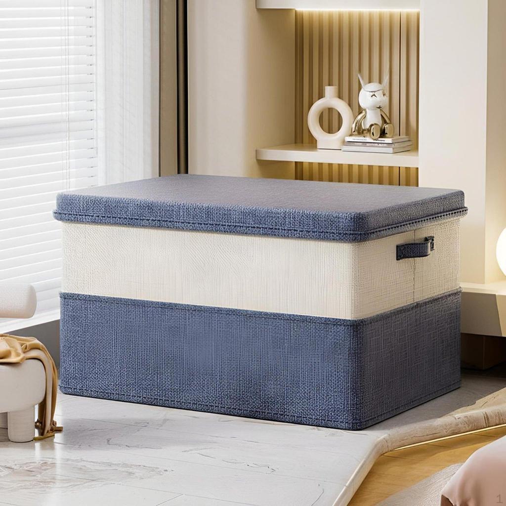 Linen Storage Box, Foldable Organizer, Large Capacity, Dustproof, for Wardrobe & Home