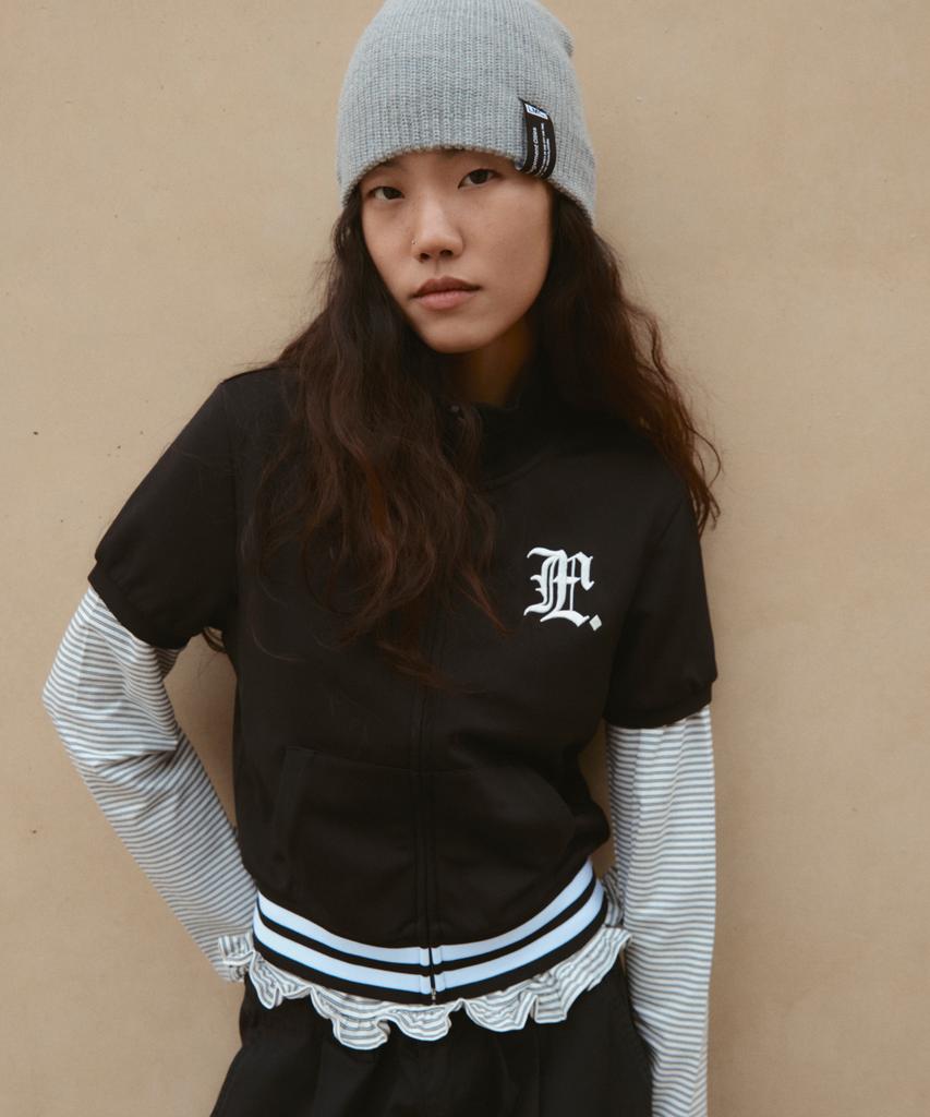 LMC Wm Frill Long Slv Tee Black