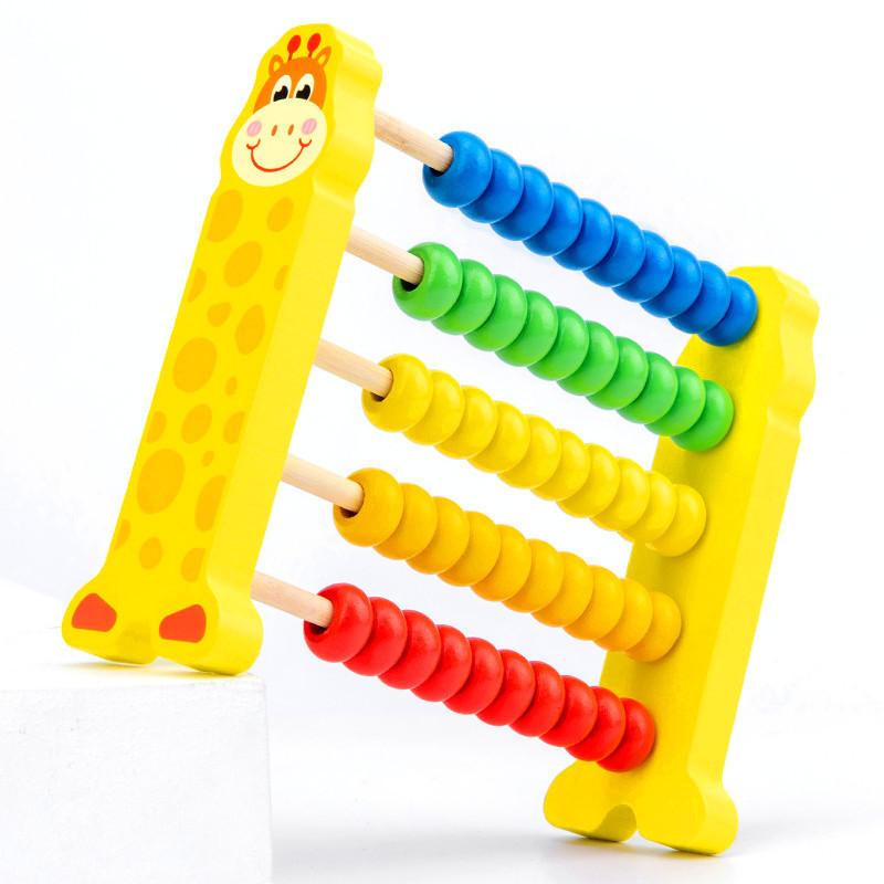 Wooden 5level Counting Frame For Early Math Skills With Handeye Coordination For Kindergarten And First Grade Students