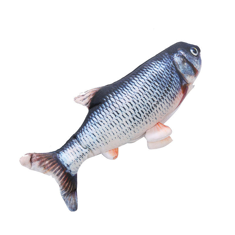 High Quality Electric Simulation Moving Fish Cat Toy With Catnip USB Charging Flappy Fish Toy Cat Interactive Toy