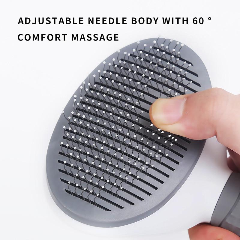 Essential Pet Grooming Tools: Cat Massage Brush, Dog Hair Removal Brush, Stainless Steel Needle Pet Comb